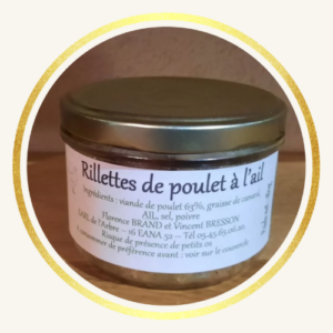 Rillettes de poulet à l'ail 180g